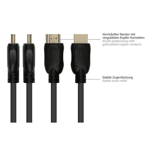 HDMI 2.0b Kabel, Stecker (Typ A) an Mirco Stecker (Typ D), 4K / UHD @60Hz, 18 Gbit/s, schwarz, 1,5m HDMI 2.0b Kabel, Stecker (Typ A) an Mirco Stecker (Typ D), 4K / UHD @60Hz, 18 Gbit/s, schwarz, 1,5m