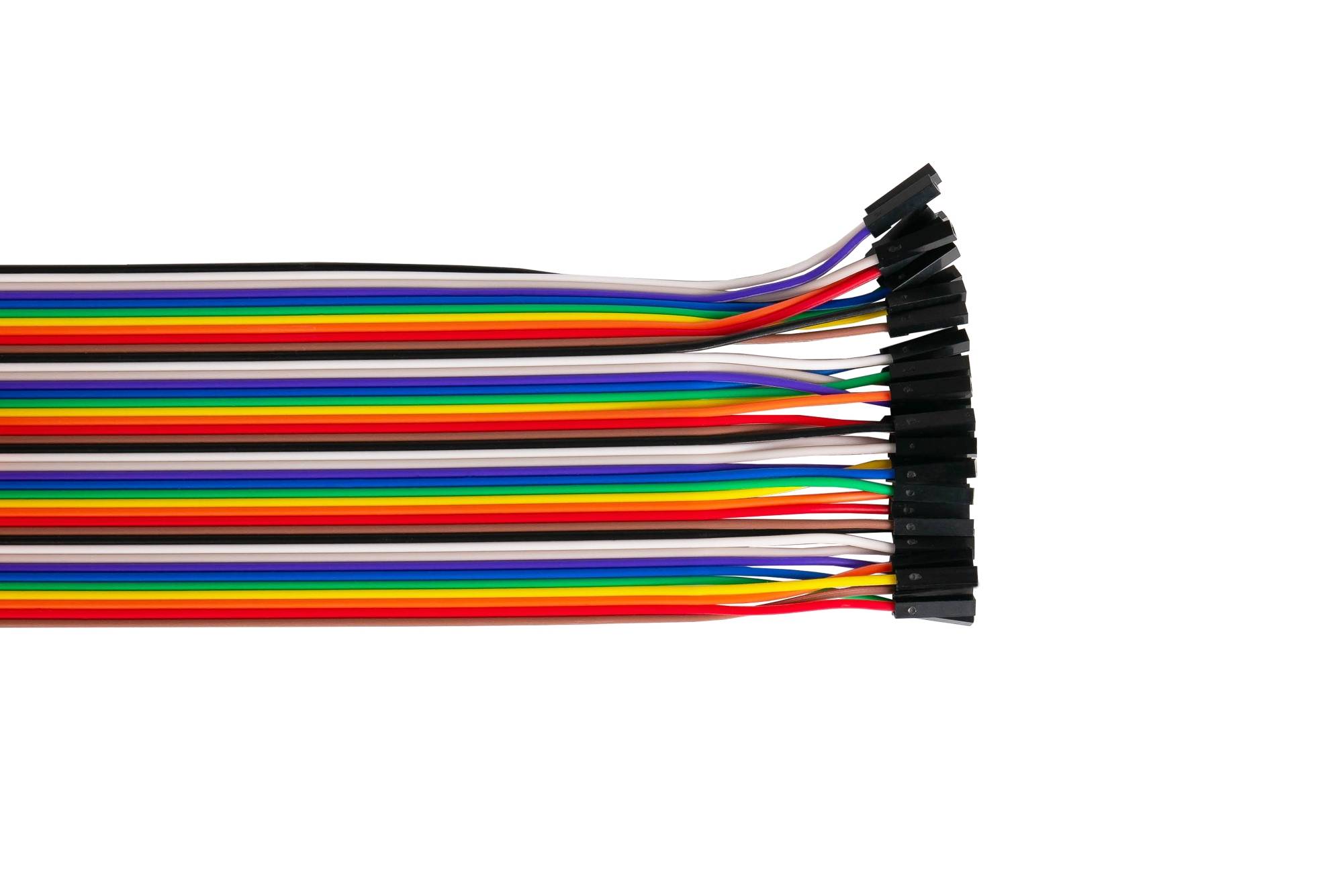 kabelmeister® Jumper Wire 40-Pin trennbare Adern für Arduino, Raspberry Pi etc., Stecker an Buchse, 5er-Set, 40cm