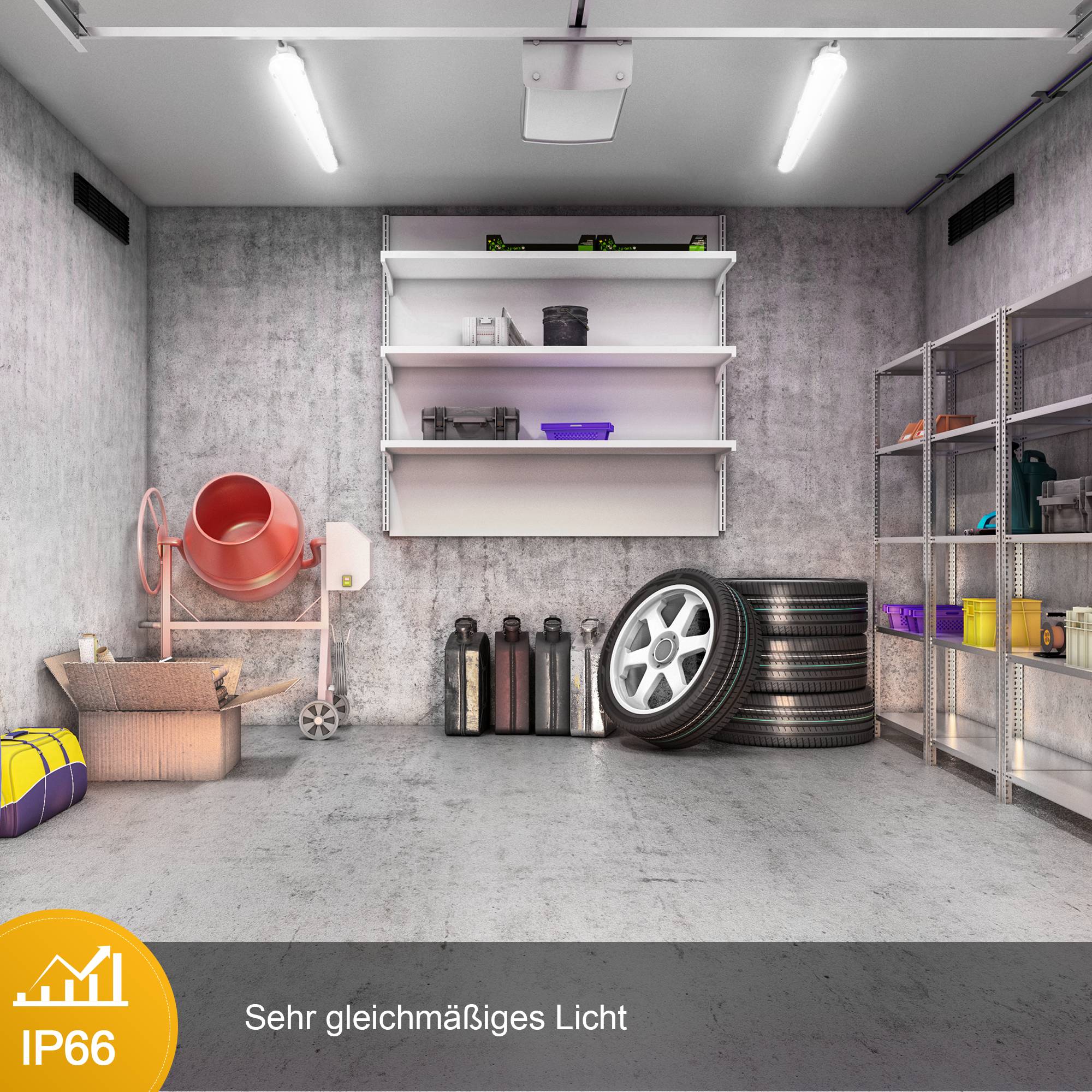 Engel Quinton 150cm LED-Feuchtraumleuchte 52W 7800lm IP66 Reihenschaltung