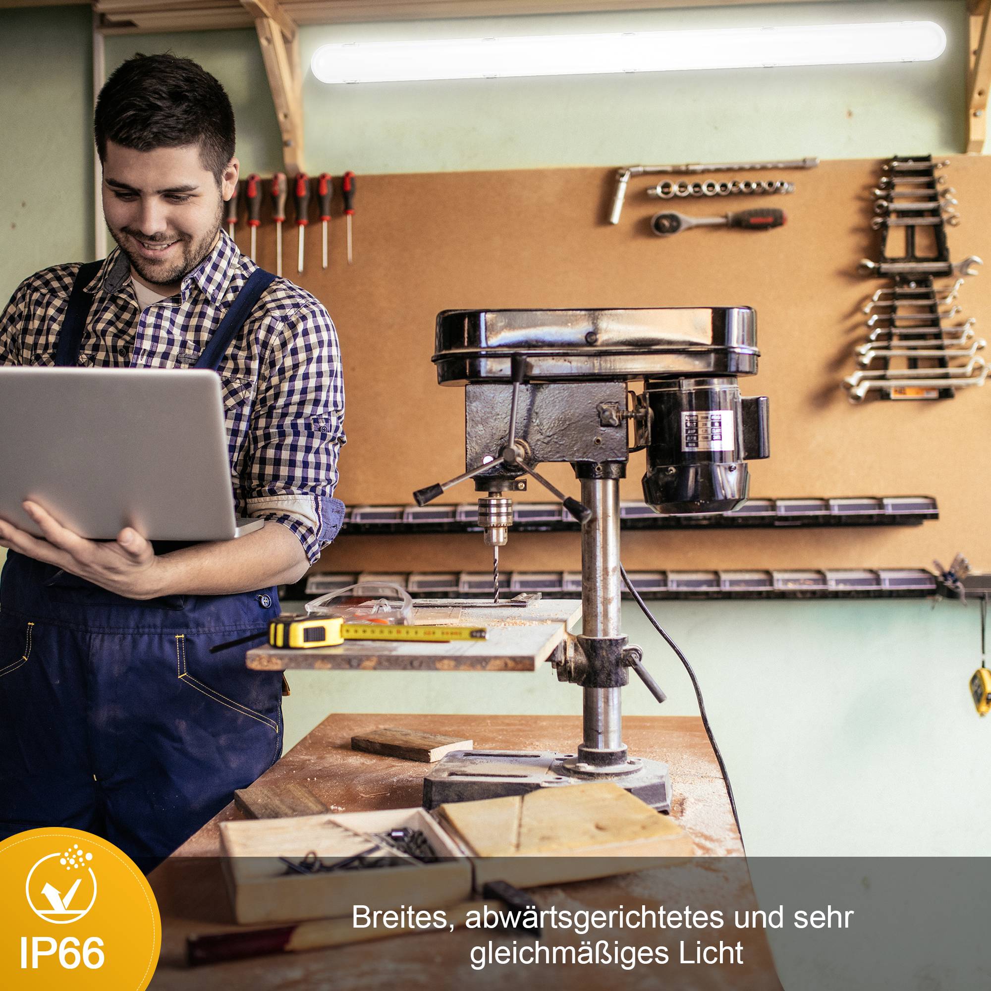 Engel Quinton 60cm LED-Feuchtraumleuchte 17W 2550lm IP66