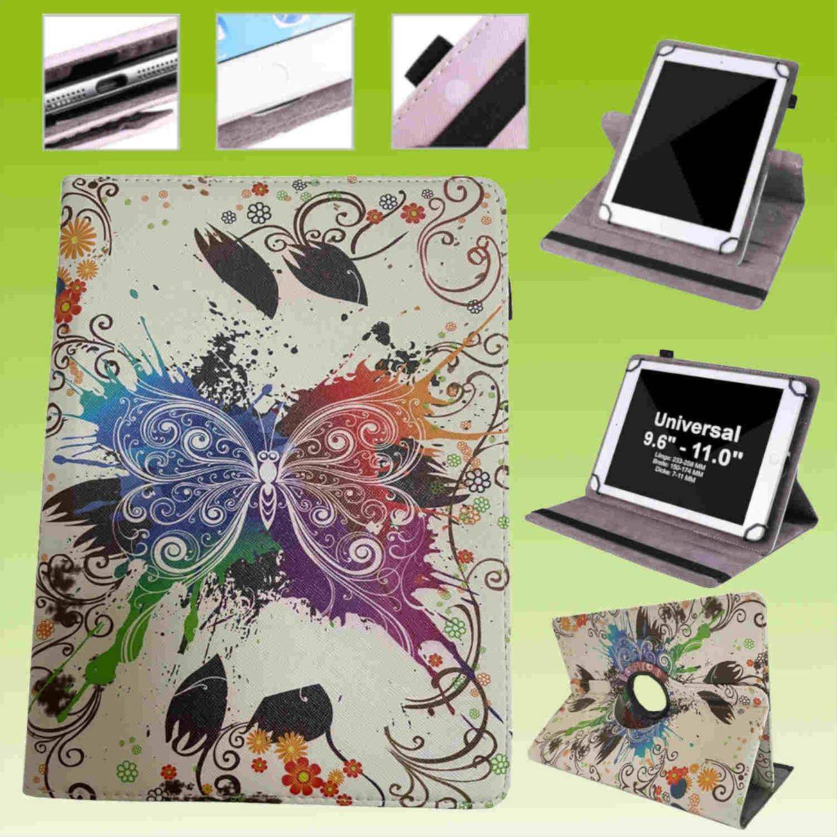 Für Lenovo Tablet Motiv Muster 360 Grad Rotation Tasche Kunst-Leder Hülle Etuis Cover Schutz Case Zubehör