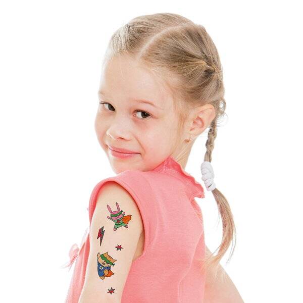 Tattoos 76x120mm bunt 1 Bogen Motiv Superhelden