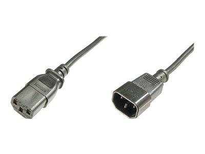 DIGITUS Netzkabelverlängerung, 1,2m, schwarz Multimedia-Technik Stromkabel