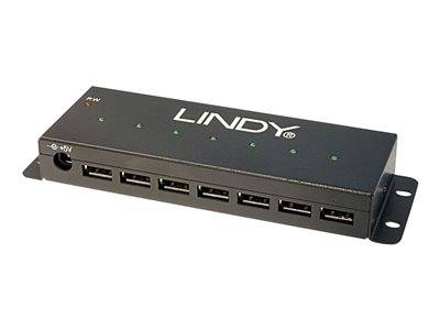 LINDY USB 2.0 Metall Hub 7 Port Eingabe / Ausgabe Dockingstations und Hubs