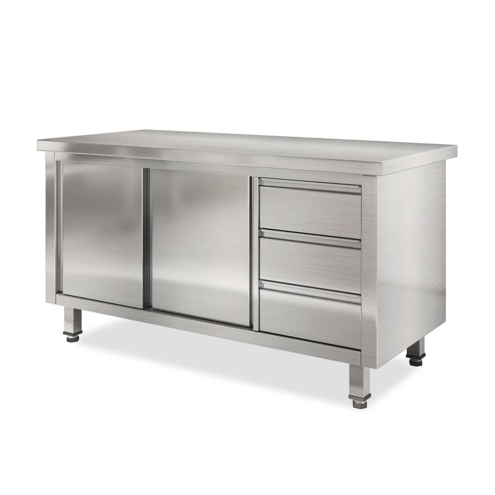 ETERNASOLID Schranktisch mit Schubladenblock, 160 x 70 x 90 cm (BxTxH)