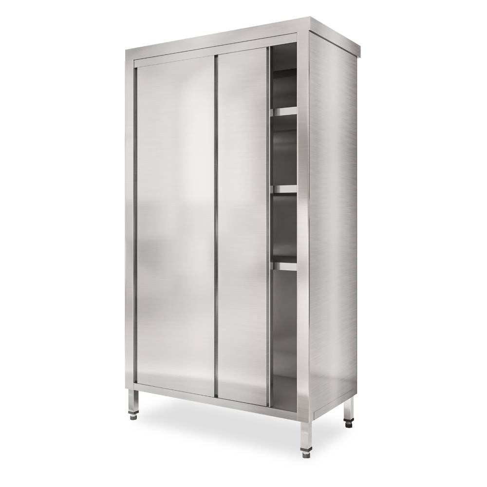 ETERNASOLID Hochschrank mit Schiebetüren, 100 x 50 x 200 cm (BxTxH)