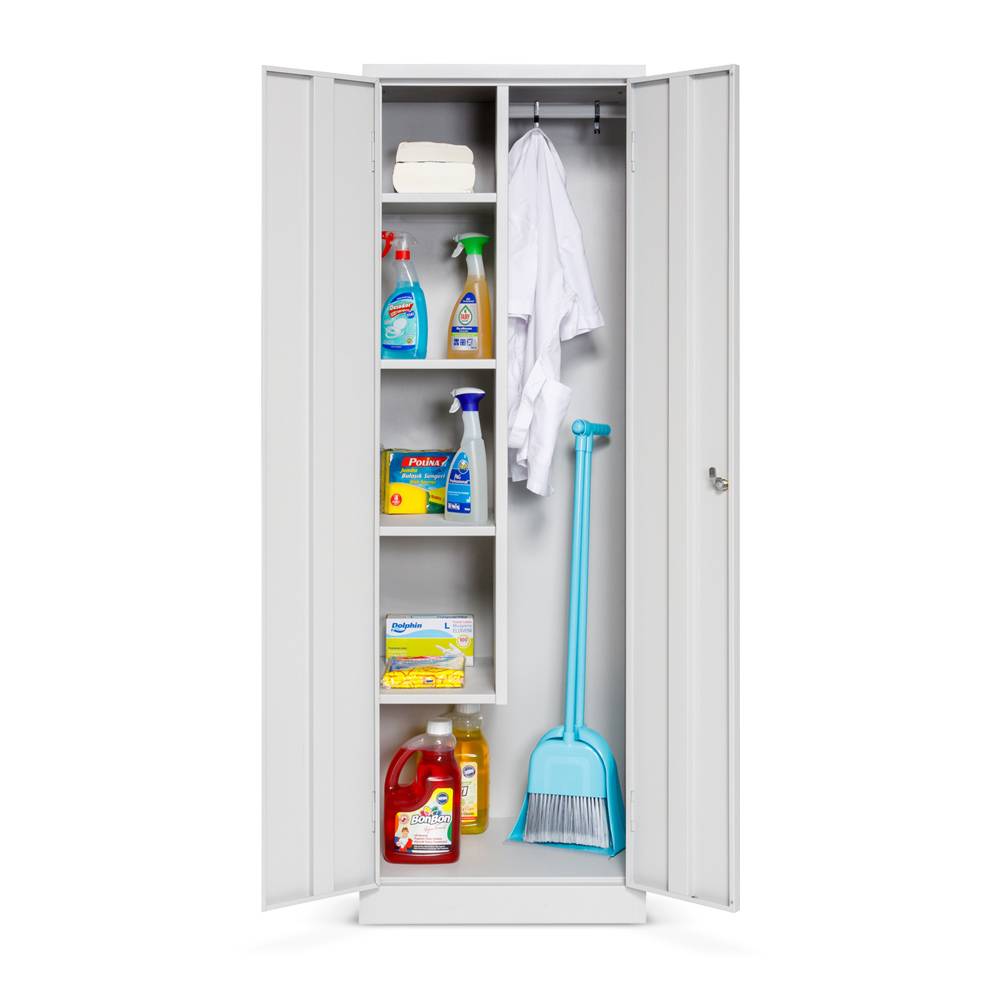 ETERNASOLID Putzmittelschrank Stahl, 92 x 42 x 195 cm (BxTxH)