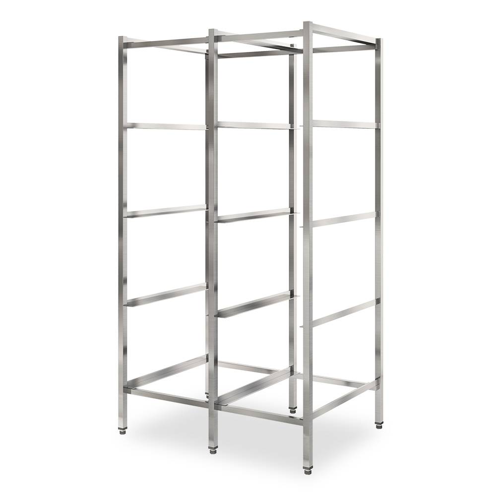 ETERNASOLID Eurokisten-Abräumregal, für 10 E2-Kisten, gerade