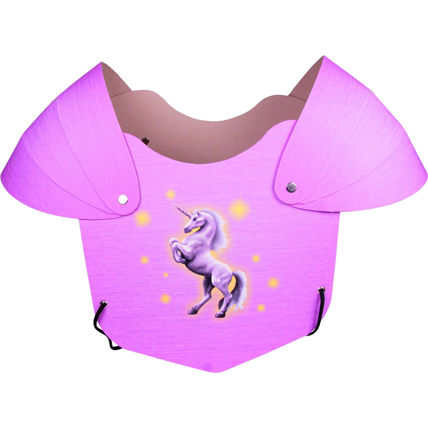 BestSaller 1318 Kinder Brustpanzer mit Einhorn Motiv aus Hartkarton, pink