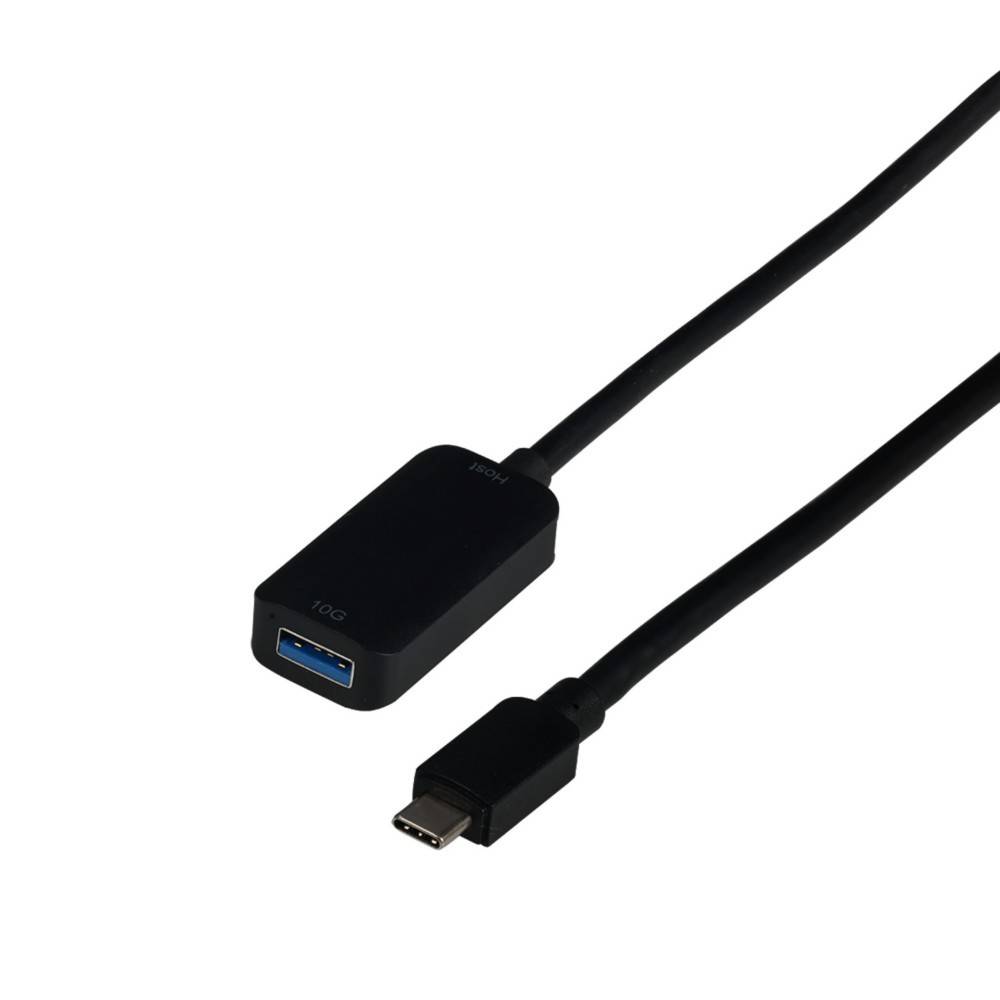Ein USB-C zu USB-Adapter mit einem schwarzen Kabel, der an einem Ende einen USB 3.0-Anschluss und am anderen Ende einen USB-C-Stecker aufweist.