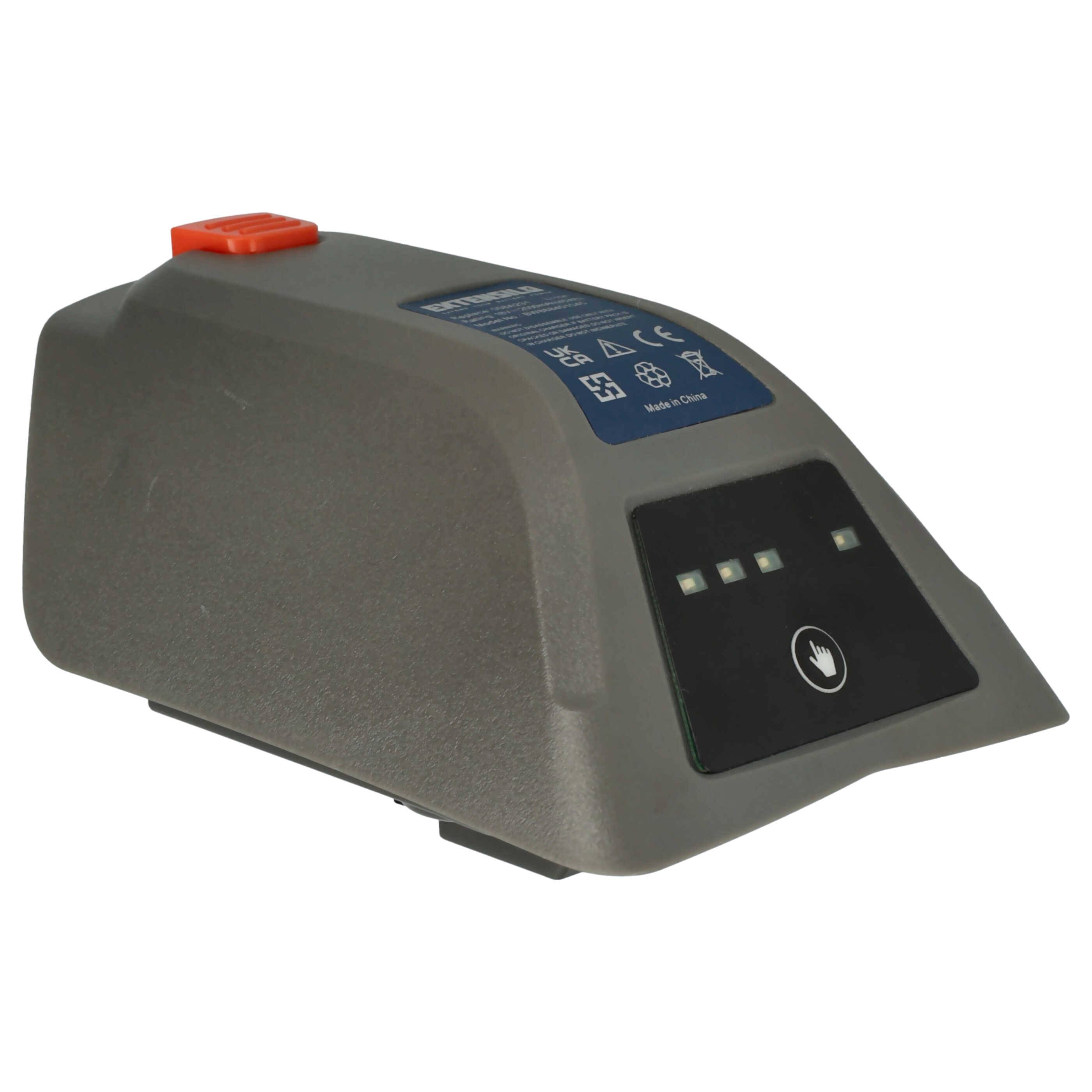 EXTENSILO Akku kompatibel mit Gardena 8025-20 (35m Roll-up) Schlauchbox, Schlauchtrommel (2500 mAh, 18 V, Li-Ion)