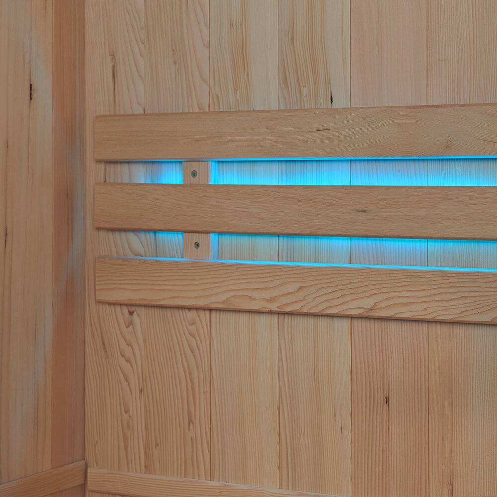 Traditionelle Sauna MILA L inkl. LED Beleuchtung