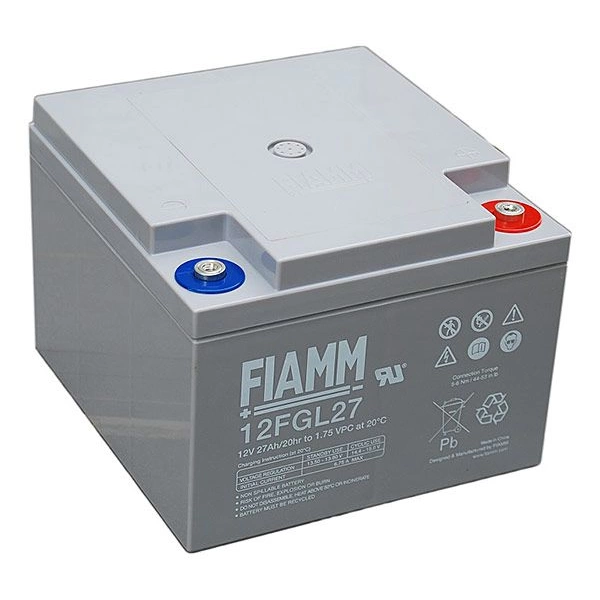 Fiamm Blei-Akku 12FGL27 Pb 12V / 27000mAh 10-Jahresbatterie, M5 Fiamm Blei-Akku 12FGL27 Pb 12V / 27000mAh 10-Jahresbatterie, M5