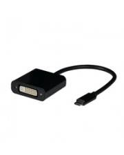 EFB Elektronik USB Typ C DVI Adapter 1080P schwarz Schwarz