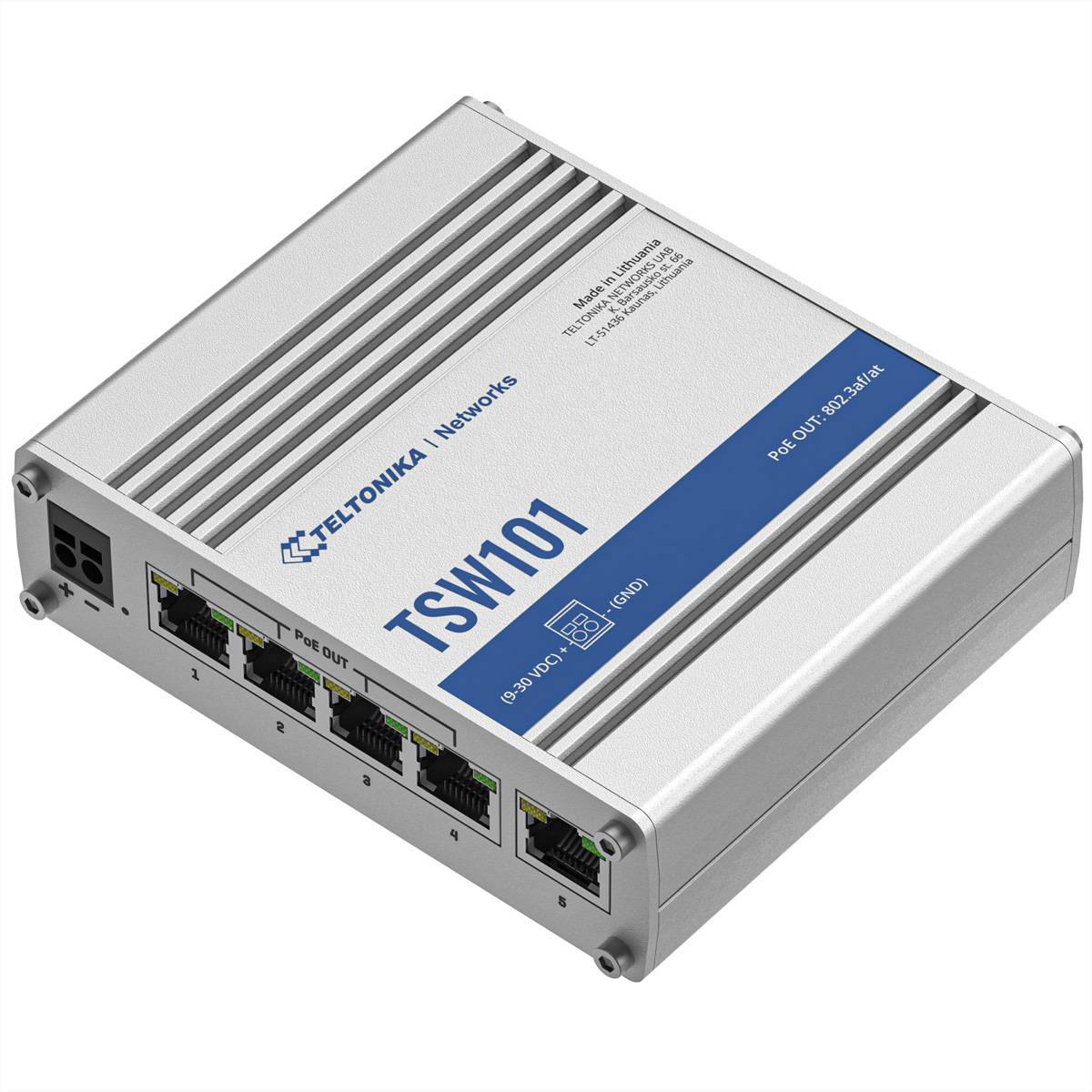 TELTONIKA TSW101 Switch 4xPoE+ Automotive In-Vehicle
