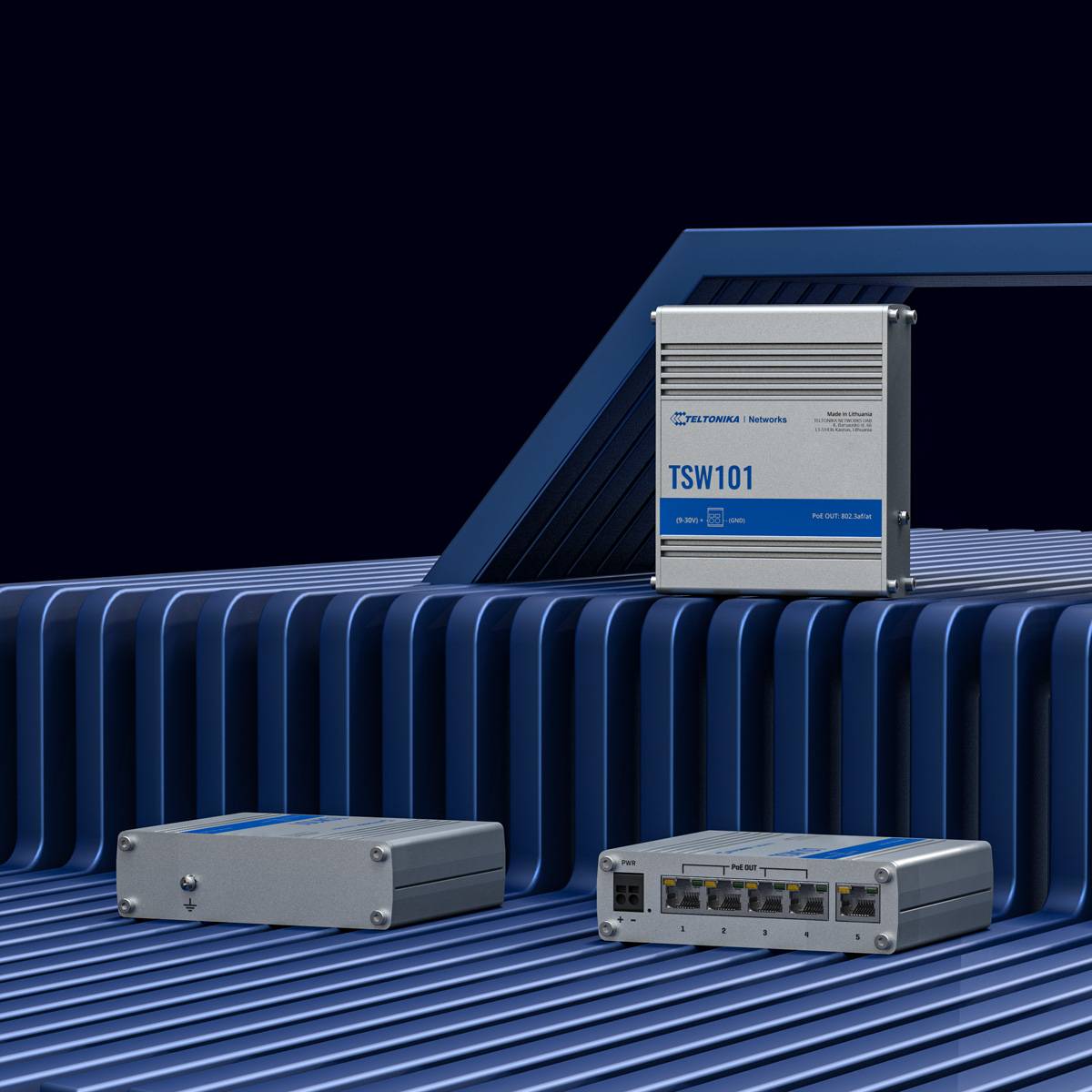 TELTONIKA TSW101 Switch 4xPoE+ Automotive In-Vehicle