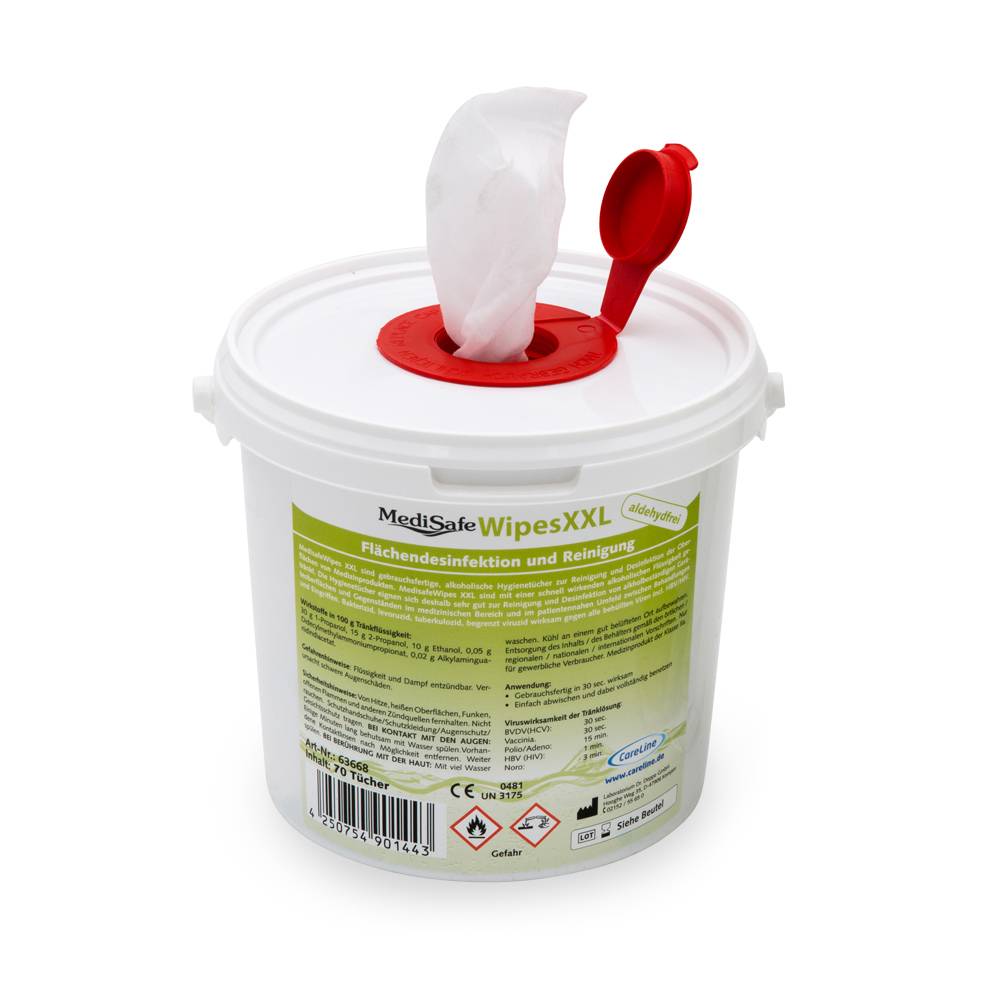 ETERNASOLID Desinfektionswipes XXL, Eimer, 70 Tücher