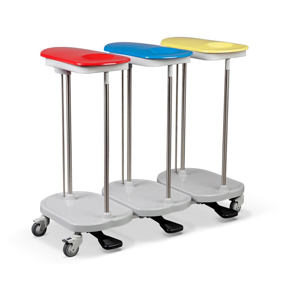 ETERNASOLID Abfallsammler 3-fach, fahrbar