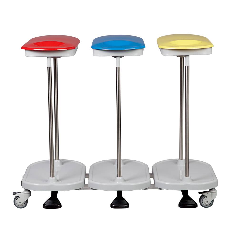 ETERNASOLID Abfallsammler 3-fach, fahrbar