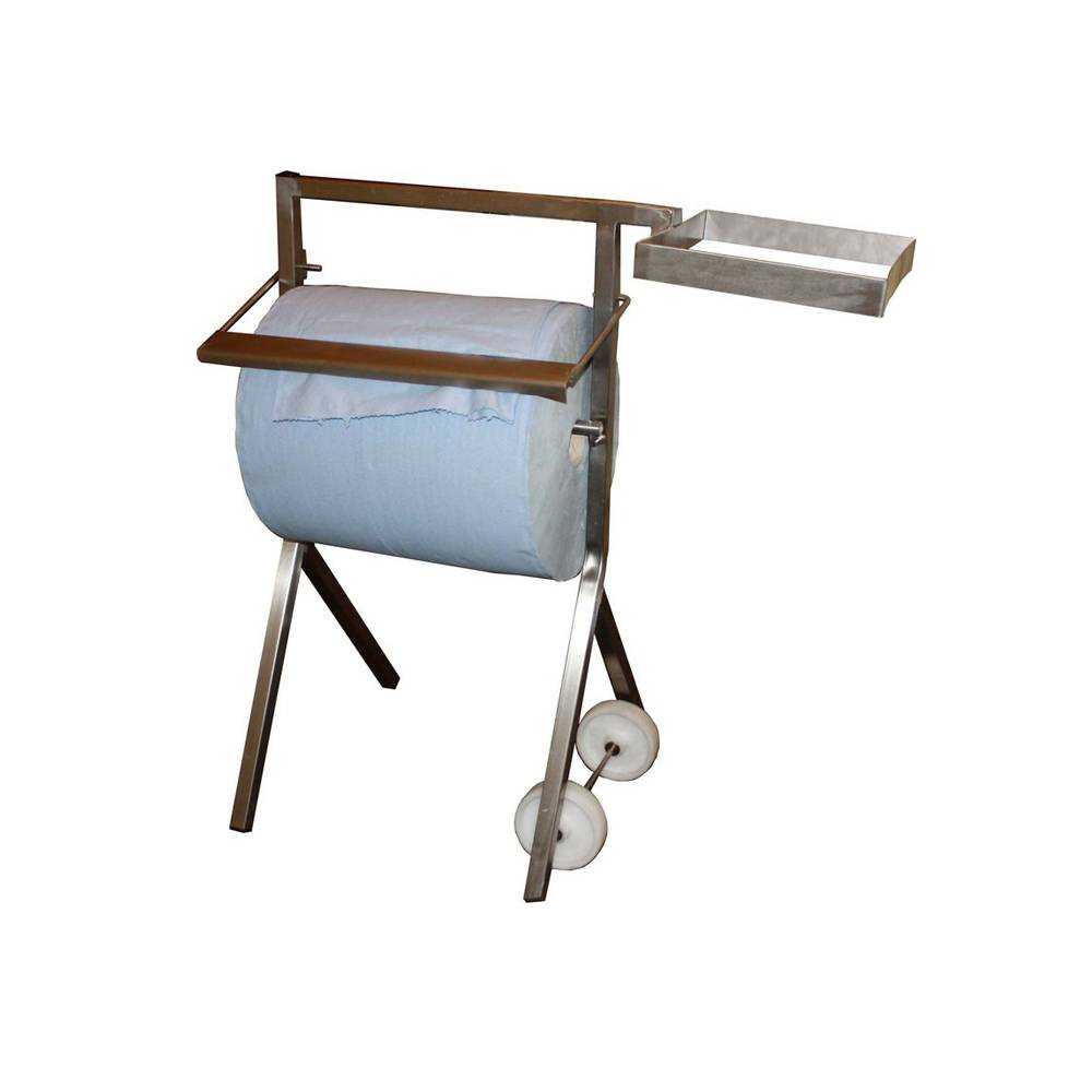 ETERNASOLID Putztuchrollen-Ständer aus Edelstahl, mit Müllsackhalterung