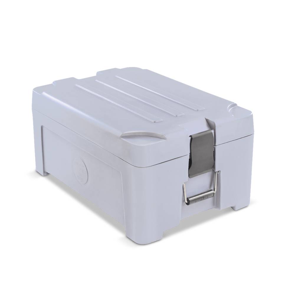 ETERNASOLID Thermobehälter AP 200, Toplader, 1/1 GN, 31 Liter, Grau-Blau Melange