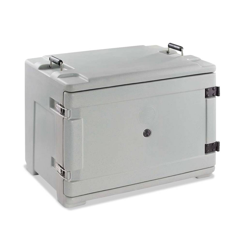 ETERNASOLID Thermobehälter AL300, Frontlader, 1/1 GN, 63 Liter, Grau-Blau Melange