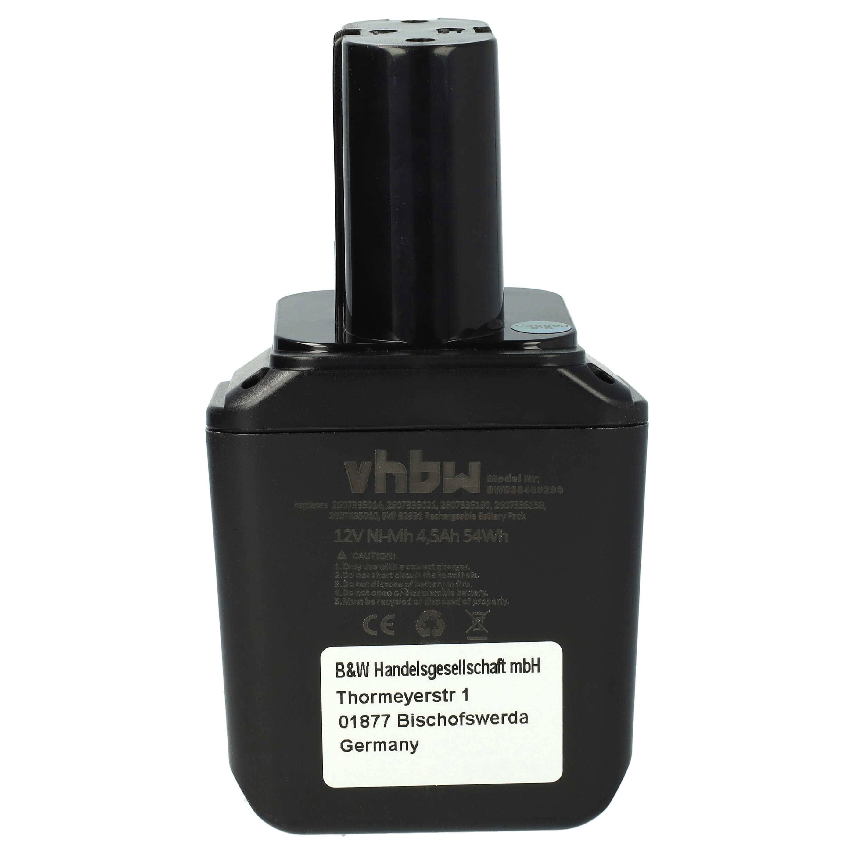 EXTENSILO Akku kompatibel mit Strapex STB-50, STB-52, STB-60 Werkzeug (4500 mAh, NiMH, 12 V)