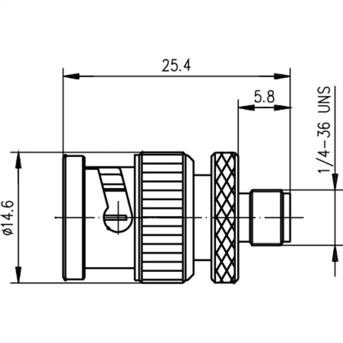TELEGÄRTNER Adapter BNC-Stecker / SMA-Buchse