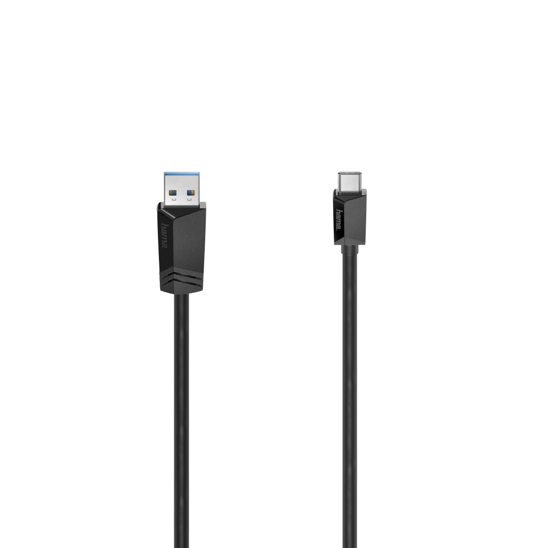 Hama USB-C-Kabel, USB-C-Stecker - USB-A-Stecker, USB 3.2 Gen1, 5 Gbit/s, 0,25 m