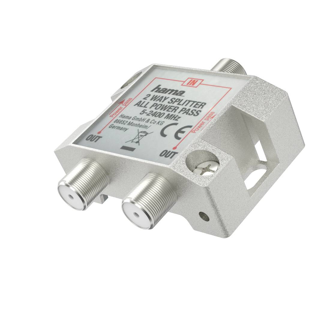 Hama SAT-Verteiler, 2-fach, voll geschirmt