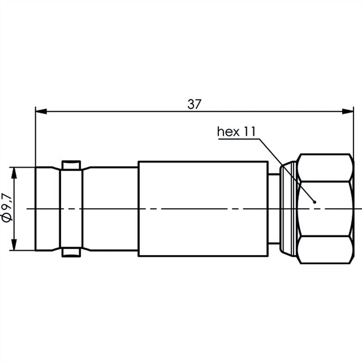 TELEGÄRTNER Adapter BNC-Buchse / F-Stecker