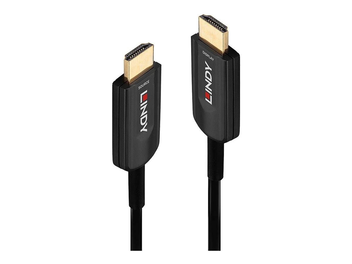 Lindy - Ultra High Speed - HDMI-Kabel - HDMI männlich zu HDMI männlich - 15 m - Hybrid Kupfer/Kohlefaser - Schwarz - run