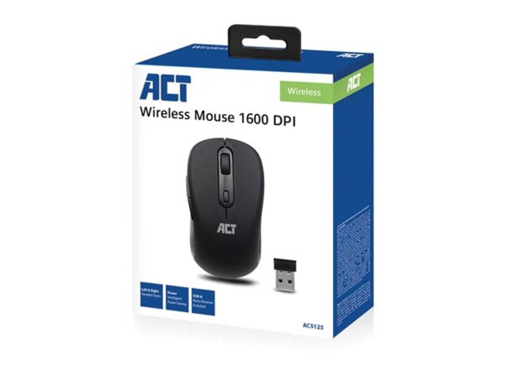 Kabellose Maus schwarz 1000/1200/1600 dpi