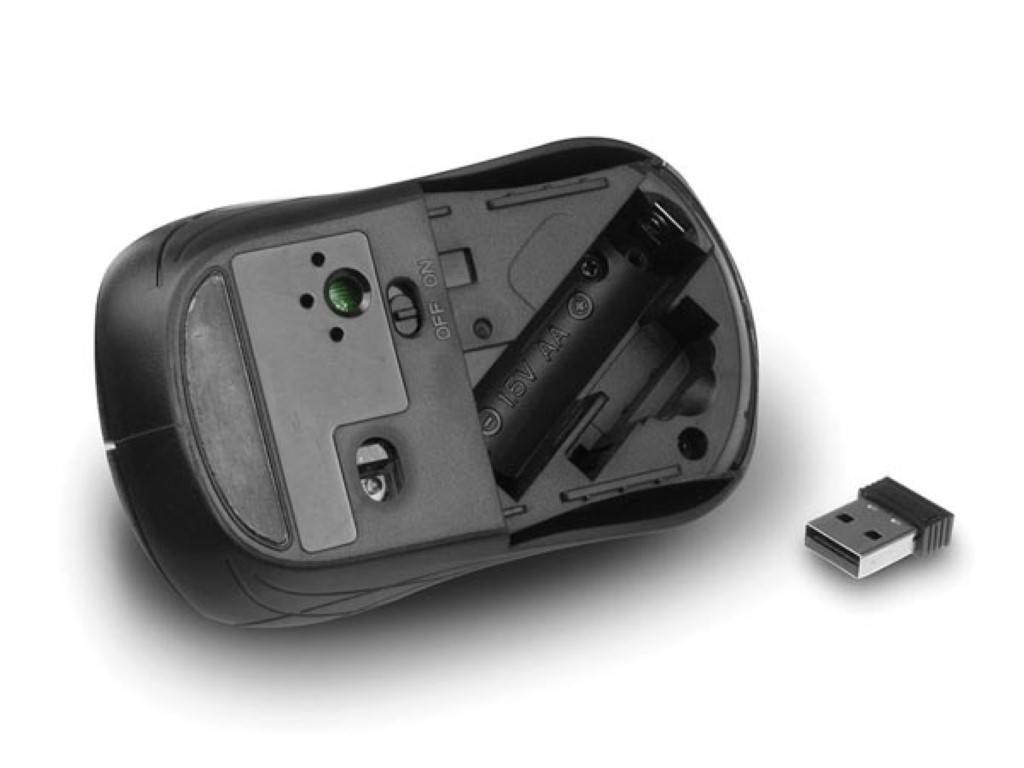 Kabellose Maus schwarz 1000/1200/1600 dpi