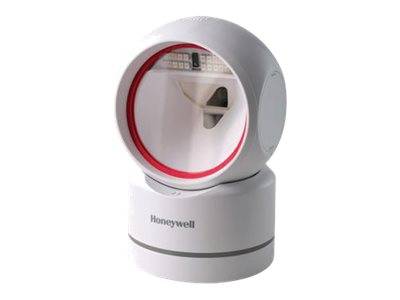 Honeywell Rundthermostat oder Steuergerät in einem weiß-grauen Gehäuse, dargestellt vor einem einfachen weißen Hintergrund.