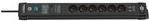 Brennenstuhl Premium-Line, power distribution unit, 6 sockets, 3.0m, black, 2x USB, with switch and surge protection