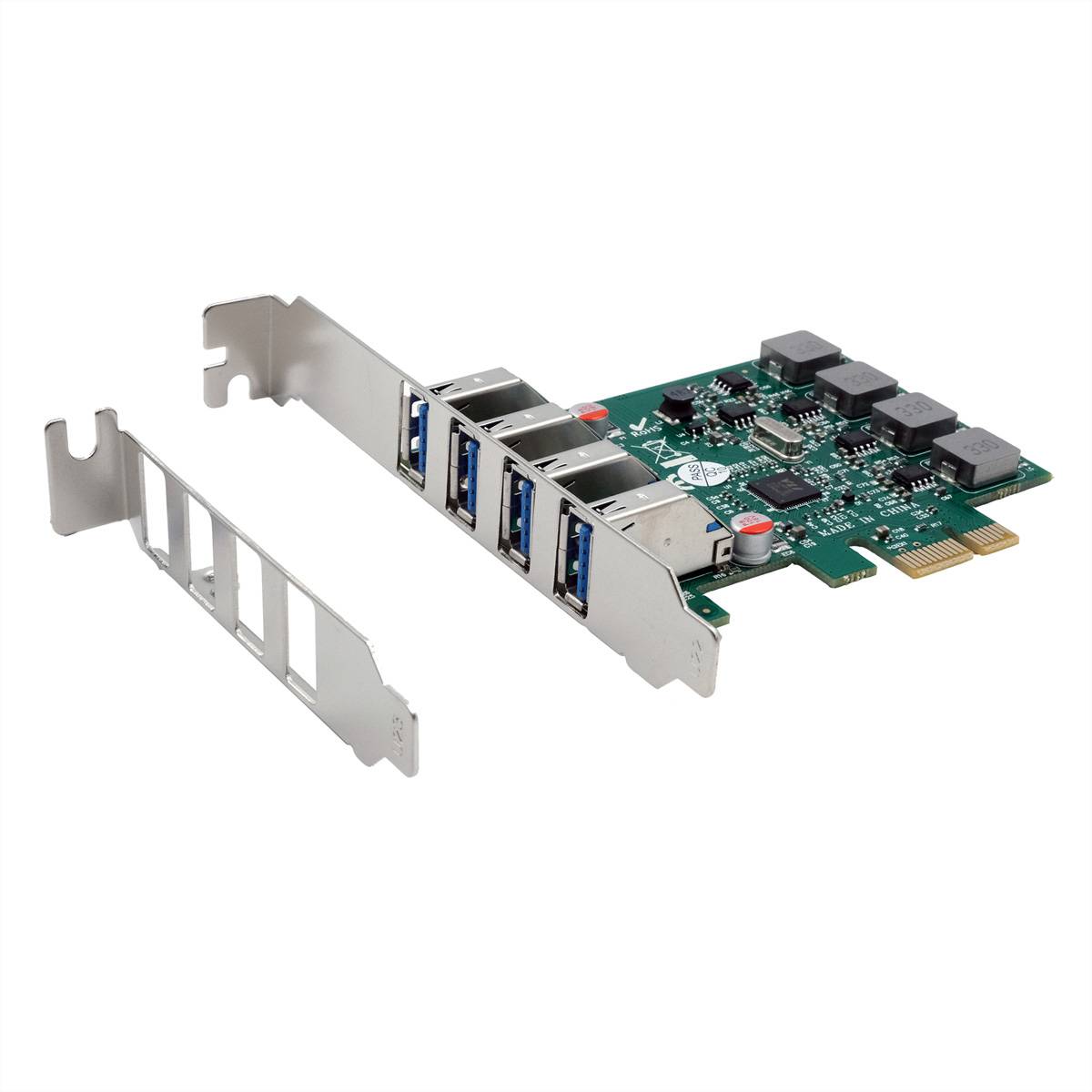EXSYS EX-11044 4-Port USB 3.2 Gen 1 PCIe Karte