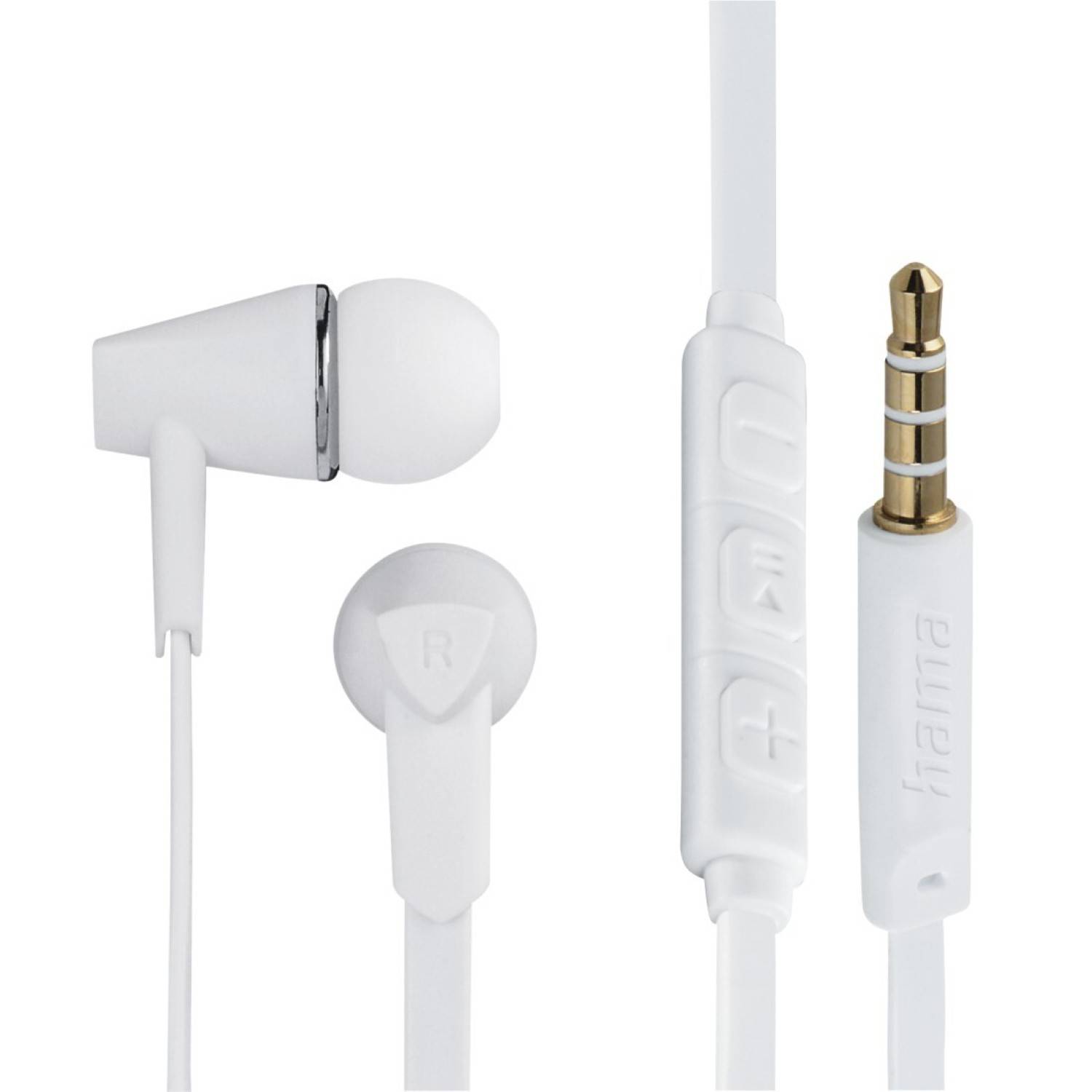 In-Ear-Headset JOY Flachbandkabel Weiß