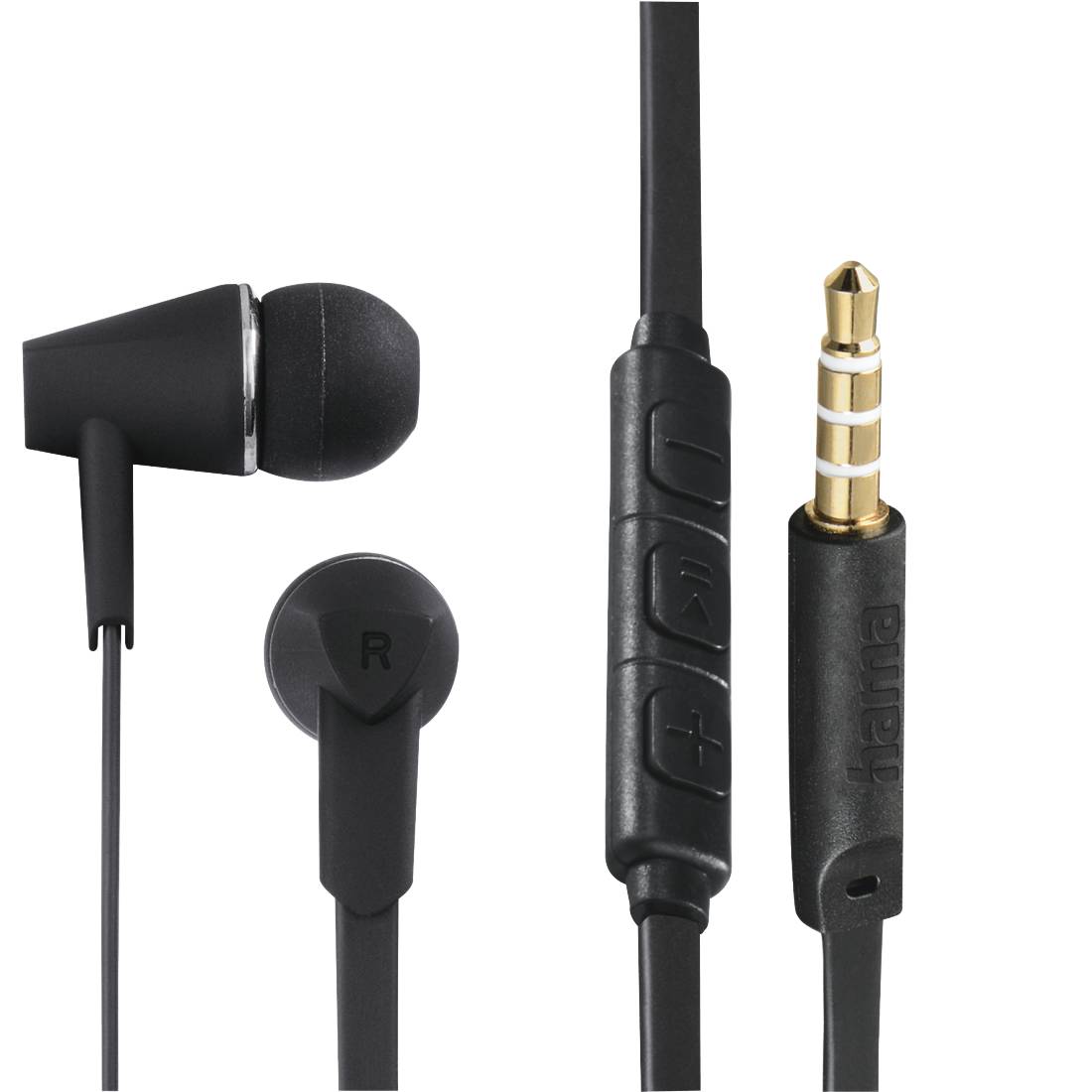 In-Ear-Headset JOY Flachbandkabel Schwarz