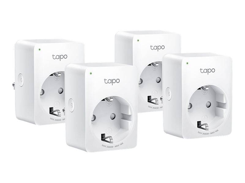 TP-LINK - Tapo P110 V1 - Smart-Stecker - mini - kabellos - 802.11b/g/n - 2.4 Ghz (Packung mit 4)