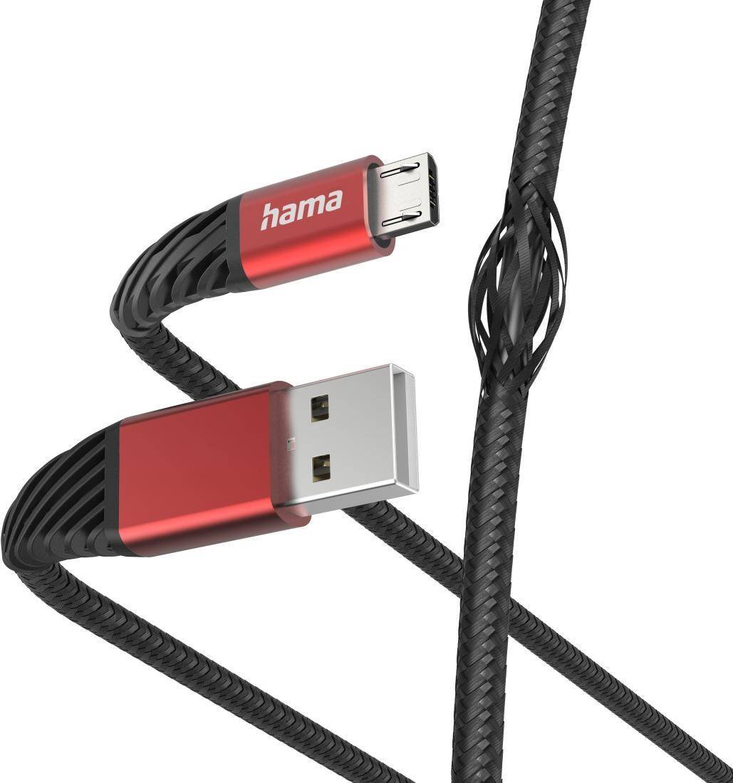 Hama Extreme USB Kabel 1,5 m USB 2.0 USB A Micro-USB B Schwarz