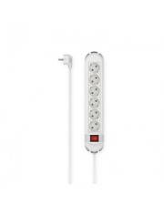 Hama Steckdosenleiste 6-fach Schalter Wandmontage 1.5 m Weiß - Steckdosenleiste