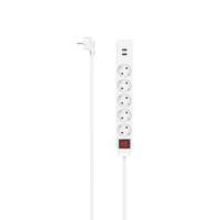 Hama 00223183, 1,4 m, Drinnen, Abgewinkelt, Weiß, 5 AC-Ausgänge, 17 W