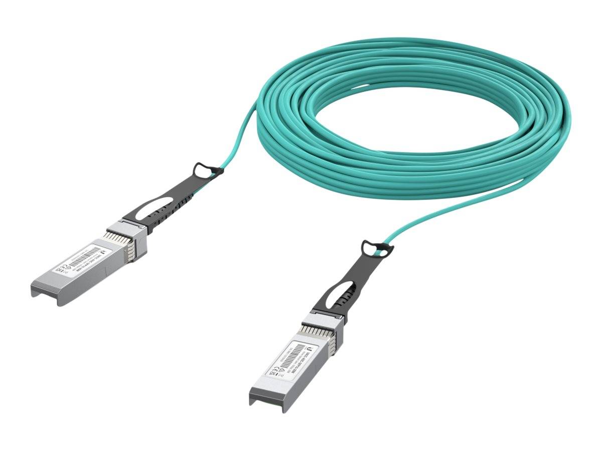 Ubiquiti - 10GBase-AOC direct attach cable - SFP+ zu SFP+ - 20 m - 3 mm - Glasfaser - Active Optical Cable (AOC)
