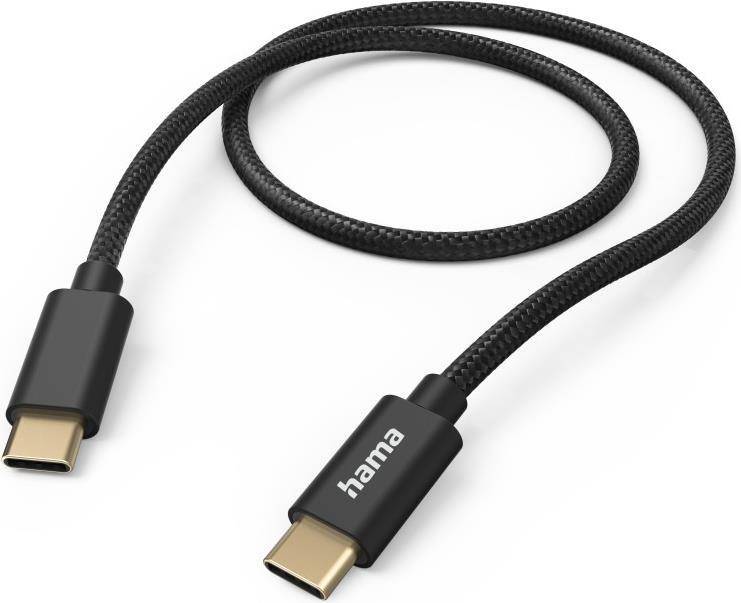 Hama Fabric - 1,5 m - USB C - USB C - USB 2.0 - 480 Mbit/s - Schwarz