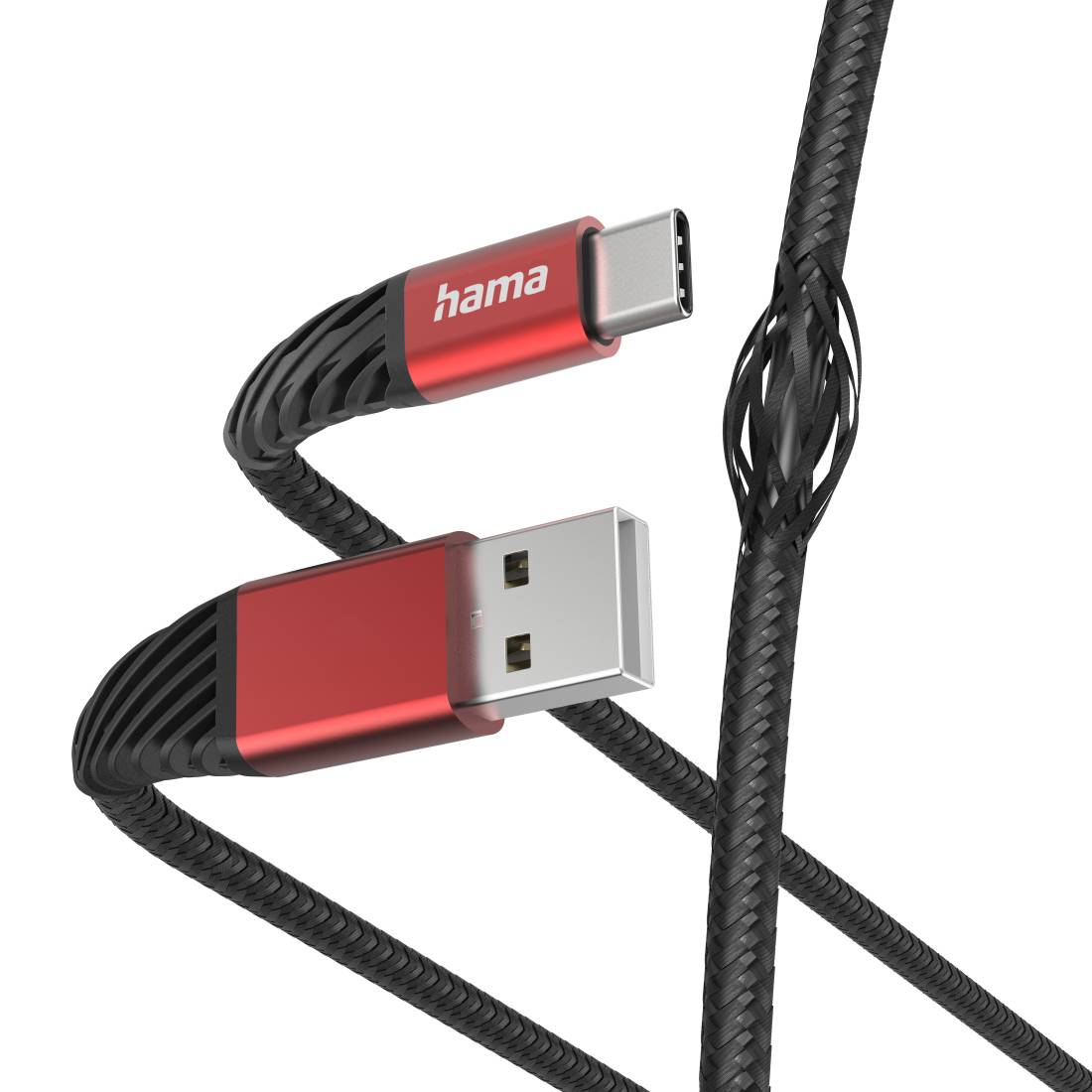 Hama Extreme - 1,5 m - USB A - USB C - USB 2.0 - 480 Mbit/s - Schwarz - Rot