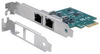 EXSYS EX-60102, Eingebaut, Kabelgebunden, PCI Express, Ethernet, 1000 Mbit/s, Grün, Grau