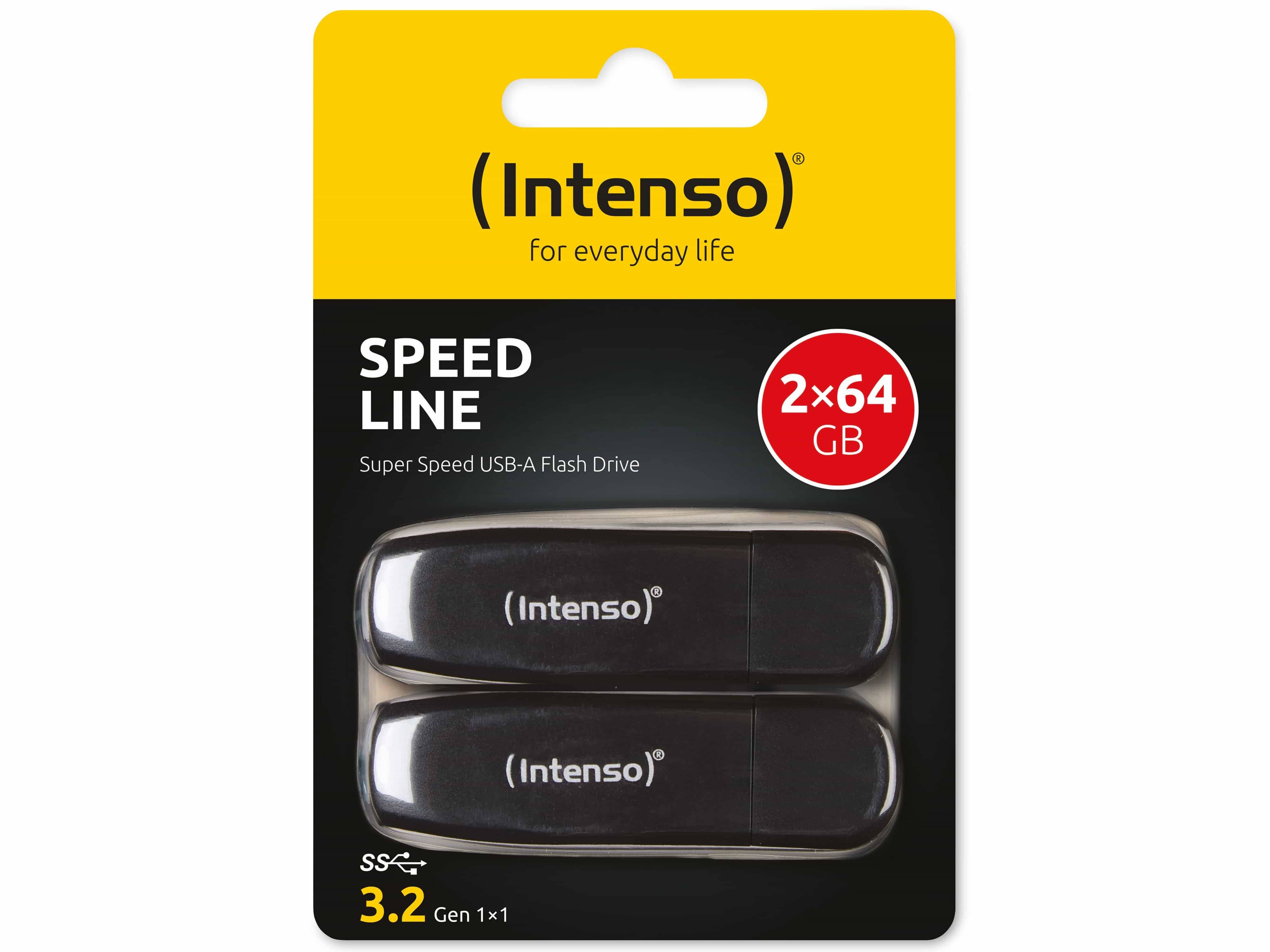 INTENSO USB-Stick Speed Line 3533494 USB 3.2 64GB 2er Pack