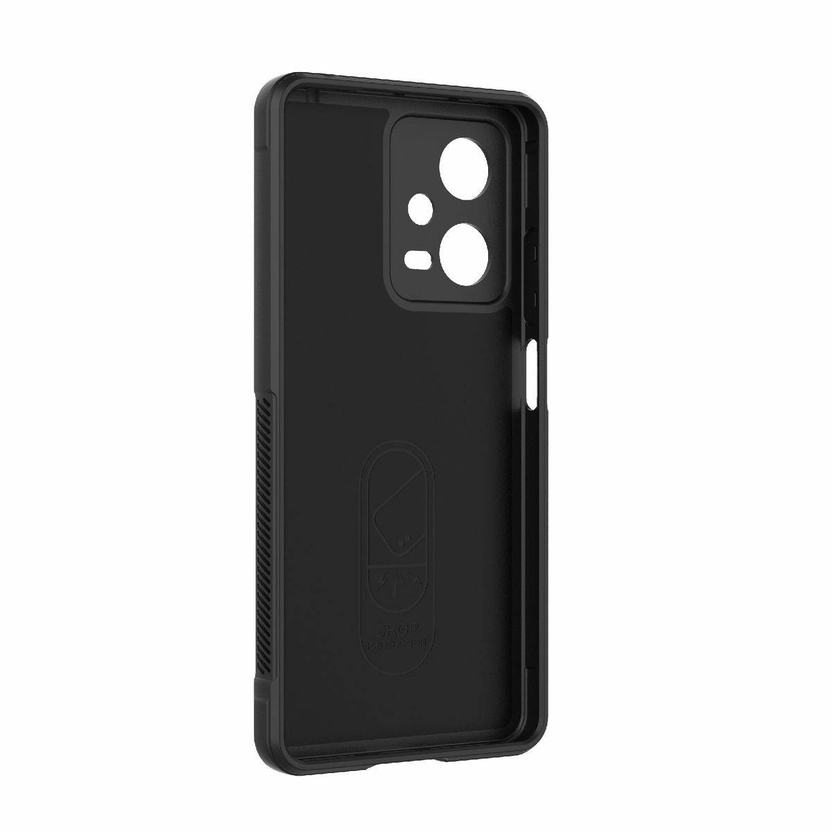 Für Xiaomi Poco X5 Pro 5G Xiaomi Redmi Note 12 Pro 5G TPU / PC Design Magic Shield + Flanell Cover Handy Tasche Hülle Schutz Etuis Schwarz Neu