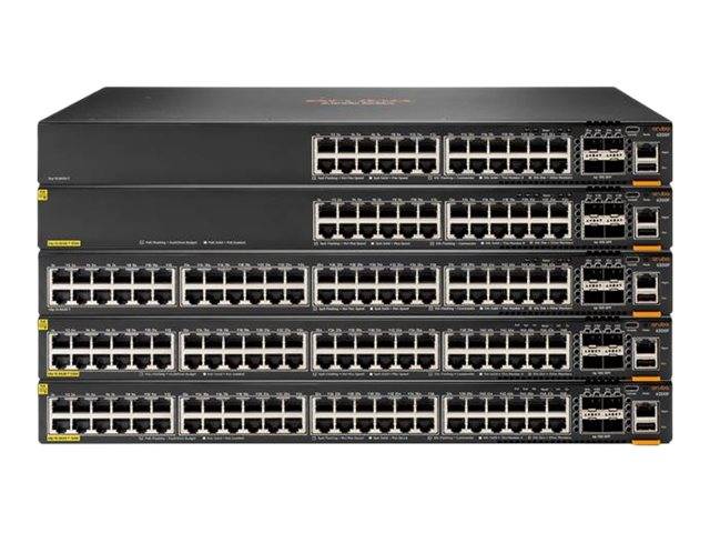 HPE Aruba 6200M 24G 4SFP+ Switch - Switch - max. Stapelentfernung 10 km - L3 - managed - 24 x 10/100/1000 + 4 x 1 Gigabi